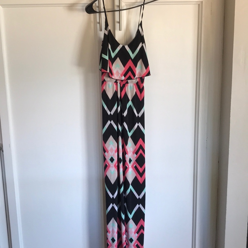 Chevron print Maxi dress